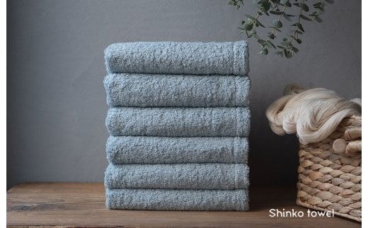 【TVで紹介！】おぅ！え～やん フェイスタオル（ブルー）6枚 G2694