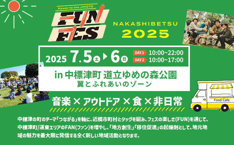 【電子配布】NAKASHIBETSU FUN FES 2025　1DAY 入場チケット1名様