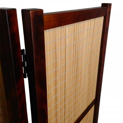 ふるさと納税 富田林市 土肥家具工芸の衝立 木簾折畳み120タイプ ブラウンxライトブラウン 間仕切り折畳みのパーテーション |  | 02