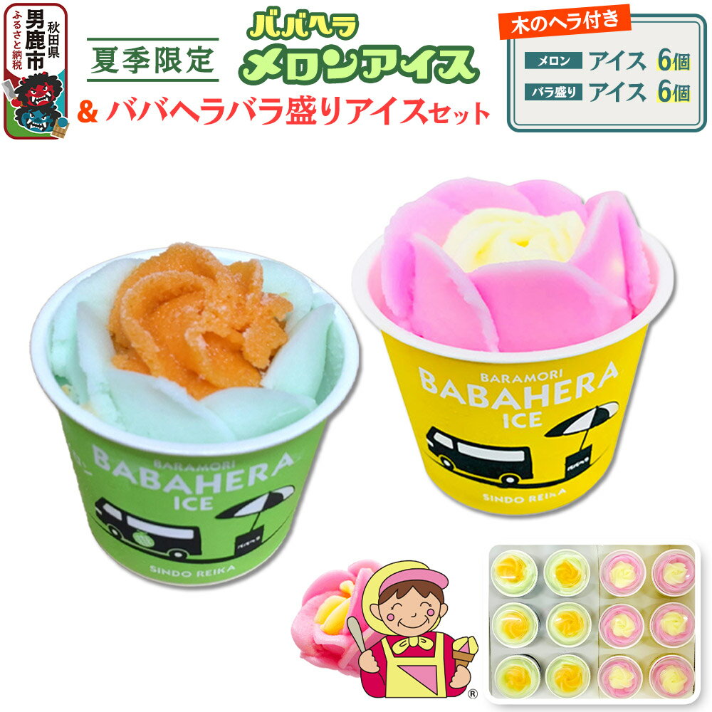 【ふるさと納税】夏季限定 バラ盛りカップ6個＆メロンバラ盛りカップ6個（12個）セット【進藤冷菓】7月より順次発送 ご当地アイス