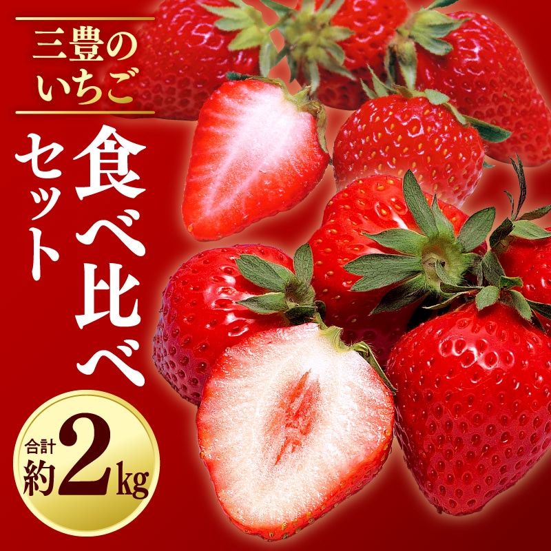 【ふるさと納税】【年内発送】三豊のいちご食べ比べセット 約2kg