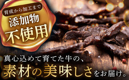 【全3回定期便】自家産 牛肉 ビーフジャーキー 約50g×10袋【山の未来舎】[YBV048]