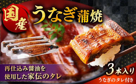 【うなぎの美味しさはタレで決まる！】自慢の味・国産活うなぎ蒲焼（3本入）| うなぎ タレ 蒲焼 国産 美味しい うな丼 鰻重 魚 島根県雲南市/有限会社石田魚店[AICQ009]