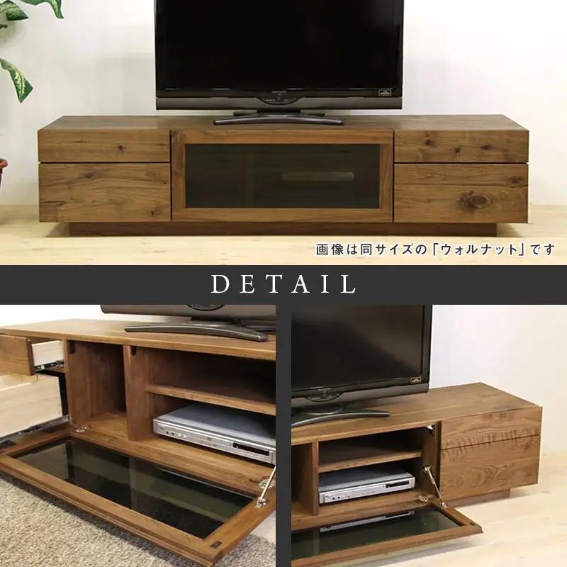 【大川家具】無垢材 テレビボード ハイタイプ テレビ台 TV台 凛 type2 幅1800 ホワイトオーク ナチュラル インテリア 収納 国産 完成品 組み立て不要 高級感 北欧【設置付き】