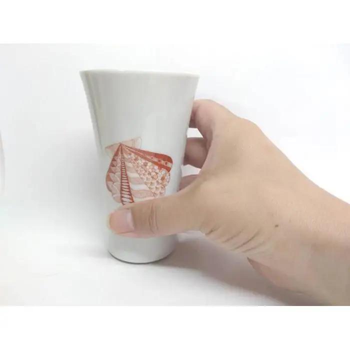 （貝）フリーカップ 赤絵 九谷焼