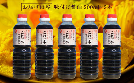 味付け醤油 500mL×5本 濱口醤油[XAA048]