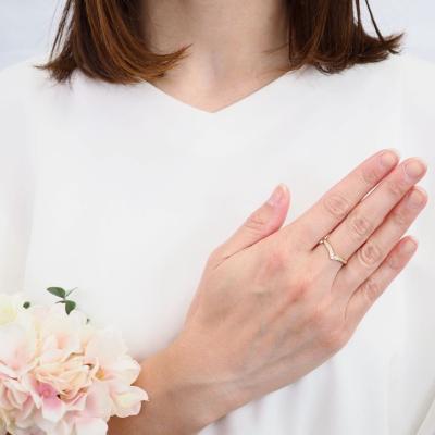 ふるさと納税 甲府市 0.30ct　Vラインダイヤモンドリング9551　YG |  | 03