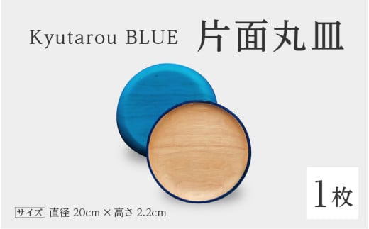 【伝統工芸品】Kyutarou BLUE　片面丸皿　爽 [B-04404b]