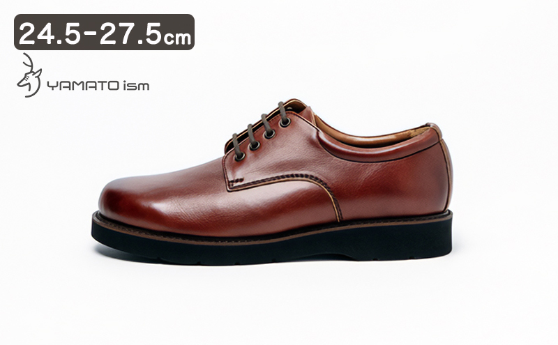 倭イズム ( ヤマトイズム ) 牛革 カジュアルシューズ 紳士靴 YA3320 （ ワイン ）25.0cm