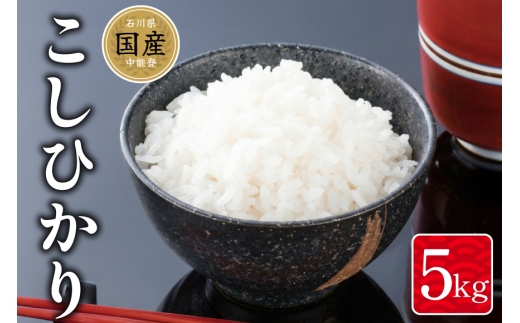 米 令和7年産 中能登町産 能登米コシヒカリ 5kg [道の駅織姫の里なかのと 石川県 中能登町 nk17amw270066] こめ お米 白米 精米 こしひかり コシヒカリ 能登 kome 5キロ
