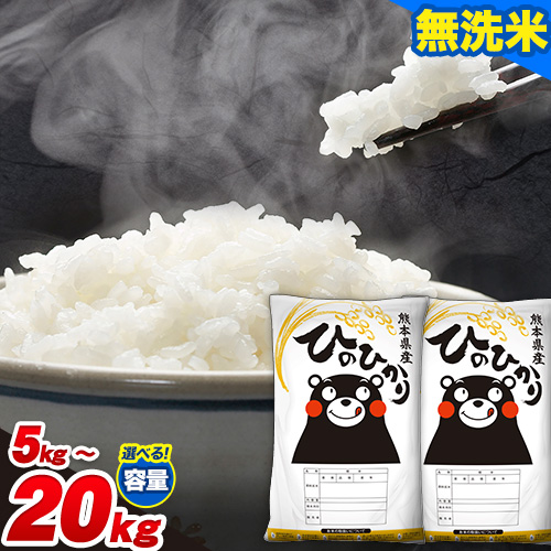 ひのひかり 無洗米 5kg 10kg 20kg《1-5日以内に出荷予定(土日祝除く)》 精米 無洗米 熊本県産(南阿蘇村産含む) 単一原料米 南阿蘇村