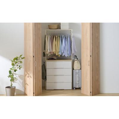 ふるさと納税 大河原町 チェスト上ハンガーラック  幅約84.7cm ホワイト  アイリスオーヤマ[53753081] |  | 03