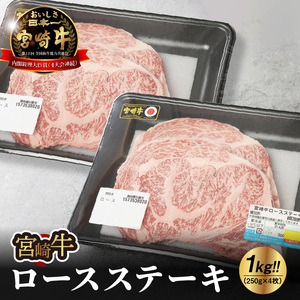宮崎牛 ロースステーキ１kg   K18_0011_6