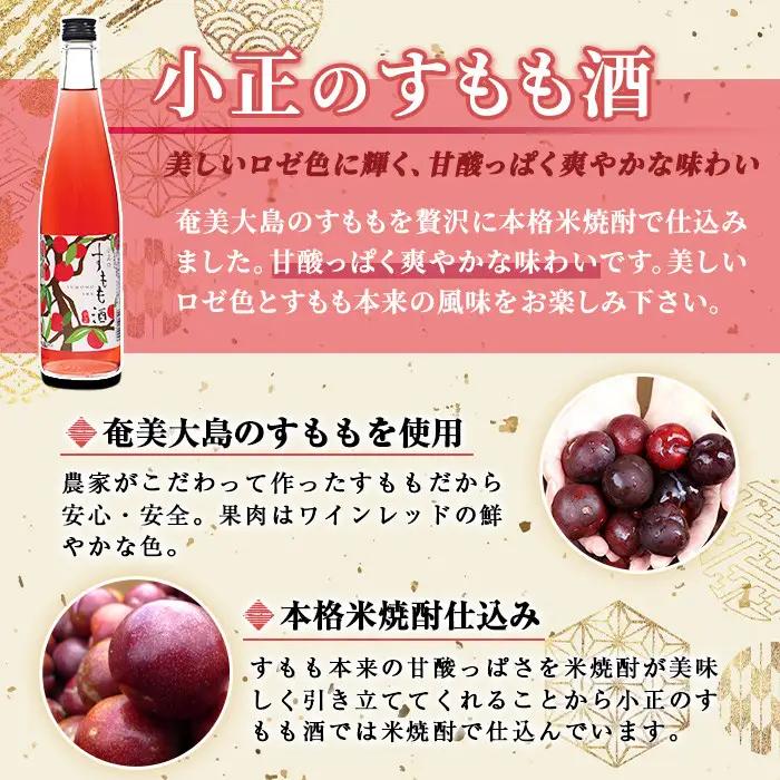 No.931-C 小正のすもも酒(500ml×3本) 酒 焼酎 すもも 李 果実酒 セット  アルコール リキュール 瓶 贈答 ギフト 常温 常温保存【小正醸造】