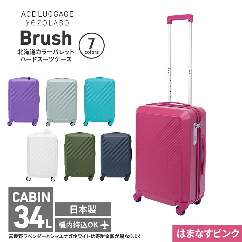 【ふるさと納税】スーツケース 最短 7日営業日以内配送 Brush 北海道 カラーパレット ハード 34L CABIN_No.5801177 選べるカラー全7色 キャリーケース 旅 キャリー かばん バッグ 国産 日本製 エースラゲージ 赤平市　お届け：【出荷不可期間】12月25日～翌年1月5日まで