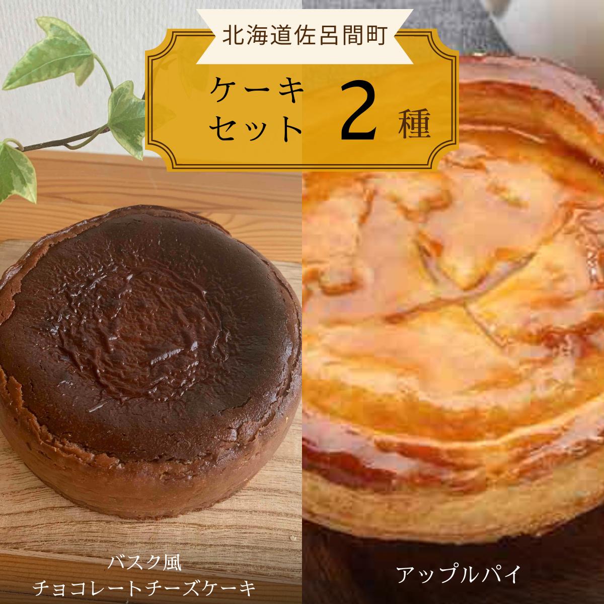 2種のケーキセット（バスク風チョコレートチーズケーキ・アップルパイ） SRMJ039