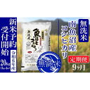 【ふるさと納税】【新米予約・令和6年産】定期便9ヶ月：無洗米20kg南魚沼産コシヒカリ | お米 こめ 白米 食品 人気 おすすめ 送料無料