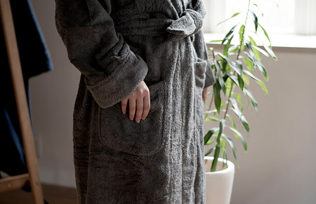 （今治タオルブランド認定）HOTELALAバスローブ Mサイズ（グレー）今治タオル バスローブ【I003450MGY】