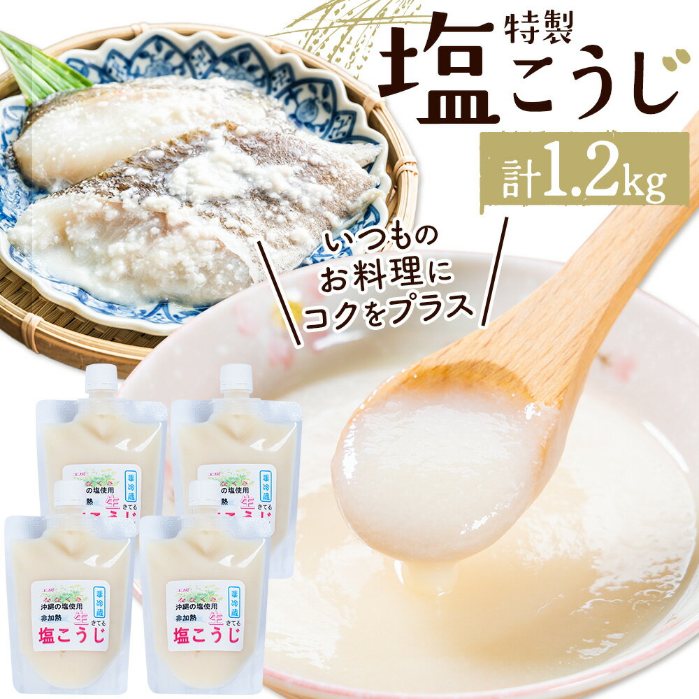 【ふるさと納税】料理 調味料 塩こうじ 特製 塩麴 300g × 4本 計1.2kg 《30日以内に出荷予定(土日祝除く)》 工房七草 鹿児島県 さつま町 しおこうじ こうじ 麴
