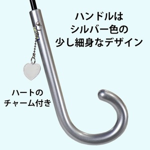 晴雨兼用傘 レディース 長傘 大きめ マルチ花ボーダー ワンタッチジャンプ 165204 ブラック ／ まちづくり観光振興機構 UV防止加工 紫外線対策 全天候型 奈良県 田原本町
