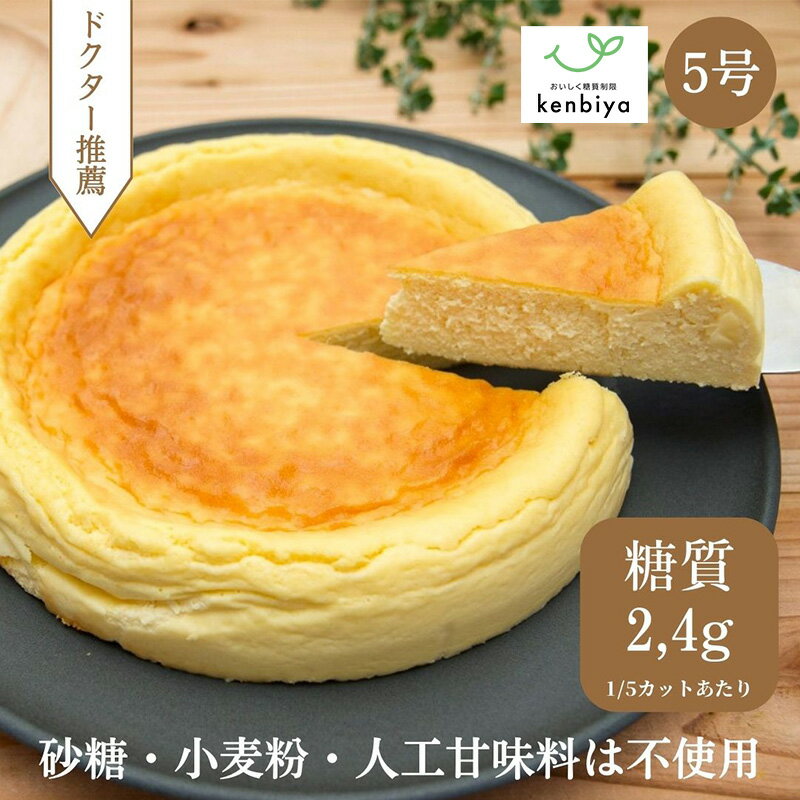 【ふるさと納税】低糖質　ベイクドチーズケーキ 5号 甲斐市 スイーツ お取り寄せ