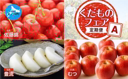 【2026年発送】さとう果樹園のくだものフェアＡ【6月･9月･11月定期便】