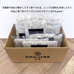 冷凍釜揚げしらす1kg(100g×10袋)【配送不可地域：離島】【1296363】