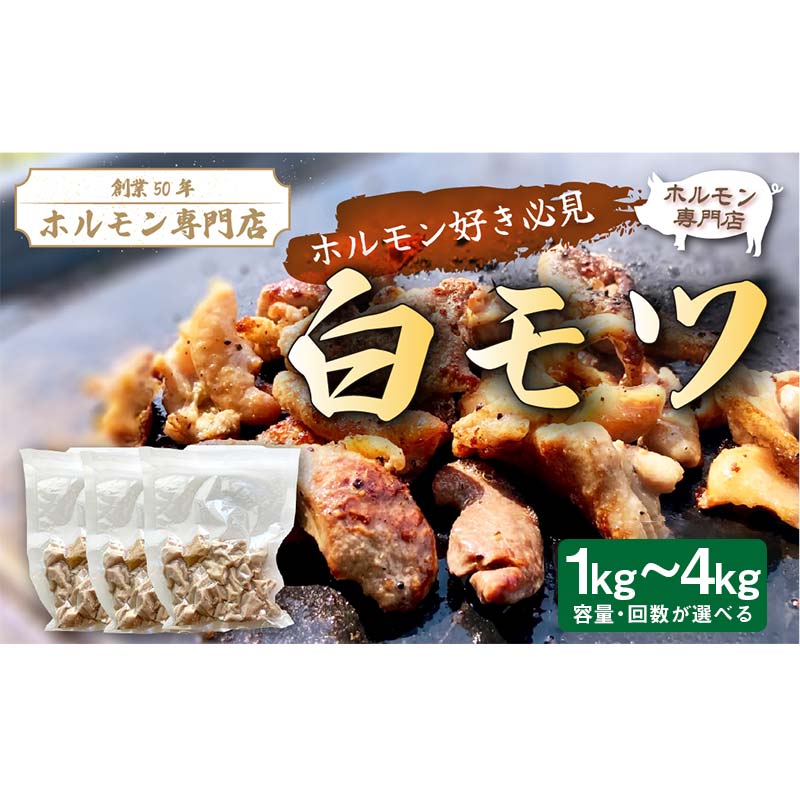 【ふるさと納税】創業50年の歴史！白ホルモン 容量・回数が選べる 豚ホルモン 豚肉 焼肉 BBQ もつ鍋 モツ 小分け F4H-0178var
