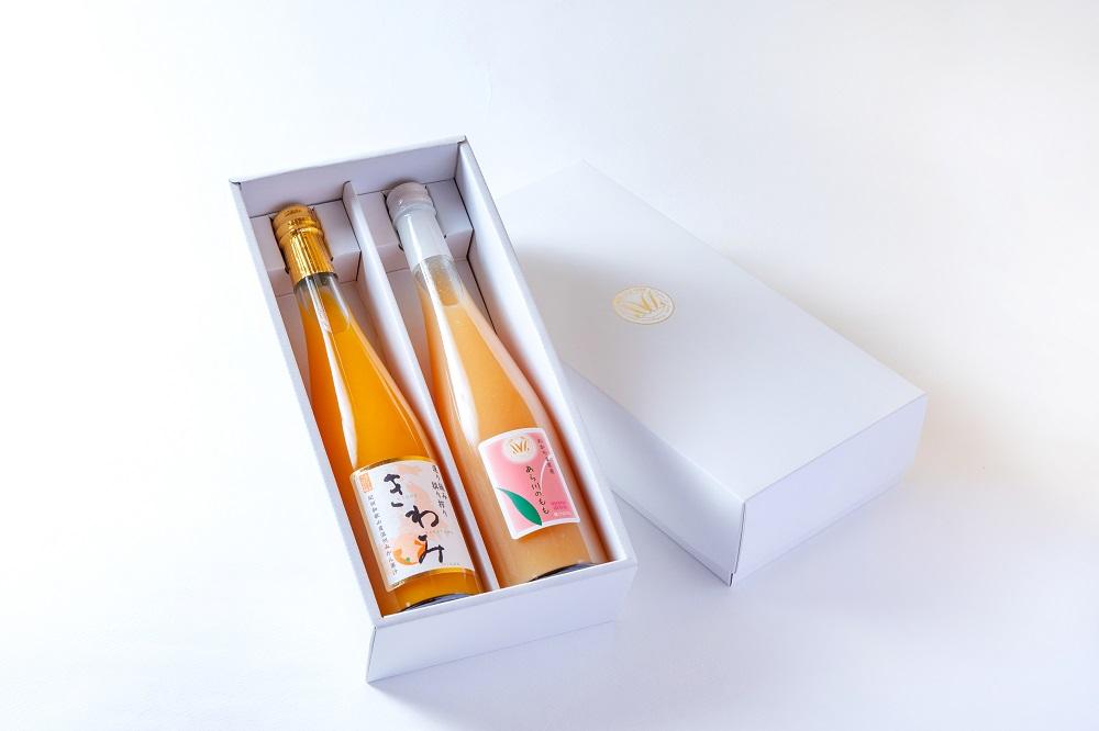 きわみ みかんジュース ／ あら川の桃 ドリンク 500ml 合計 2本 入り アソートセット【mao15】