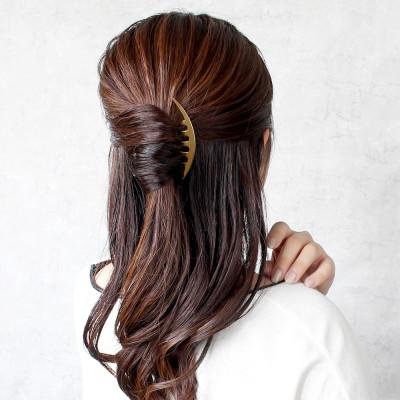 ふるさと納税 静岡市 【女性のアイデア×職人技】ステンレス製かんざし「Arcliner comb/Gold」 |  | 02