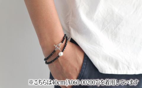 パール 2WAY チョーカー ブレスレット オニキス 42cm 暁工房 父の日 ネックレス 真珠 アクセサリー アコヤ真珠 本真珠 ファッション カジュアル 国産 愛媛 宇和島 A060-002008