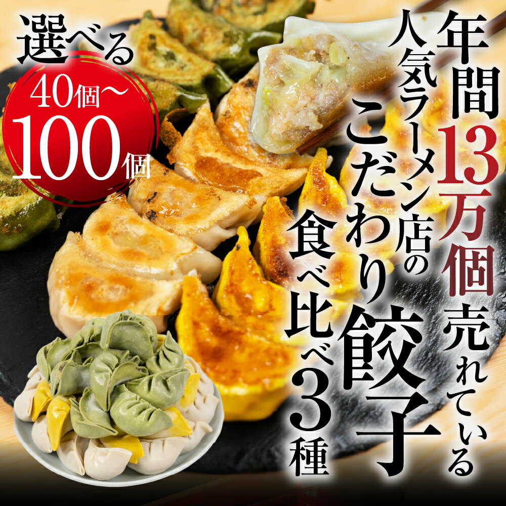 【ふるさと納税】【選べる】ぎふ夢餃子ミックス 40個 or 100個 人気餃子3種を詰め合わせ！ 冷凍餃子 食べ比べ メガ盛り 業務用 ぎょうざ ギョウザ 冷凍 グルメ お取り寄せ グルメ 冷凍食品 国産素材 飛騨牛 おりべ 織部 肉 ジューシー もちもち [mt1581] 8000円 23000円