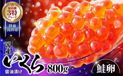 国産 いくら醤油漬け 鮭卵 800g (小分け2パック×2箱)【 鮭いくら いくら醤油漬け イクラの醤油漬け 冷凍いくら 鮭 サーモン 天然 小分け 手巻き寿司  贈り物 お祝い ギフト 】RT2010