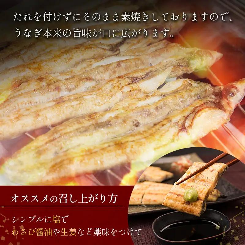 【2週間以内発送】［玄人の一品］うなぎ白焼き 特大2尾（200～250g程度/1尾）計400g以上 宮崎県産鰻 化粧箱入り 蒲焼タレ付（50ml×1本）【C428】