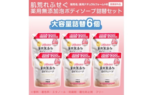 【薬用】香料/着色/防腐剤なし【ボディーソープ】泡『無添加 生活シリーズ』泡の石けん ボディソープ 詰め替え 6個 薬用 無添加 ボディーソープ ボディソープ ボディーシャンプー ボディシャンプー ハンドソープ せっけん 石けん 石鹸 詰め替え 薬用 無添加 洗顔 美容 日用品 おすすめ 人気 ランキング 奈良県 橿原市 ボディーソープ ボディソープ 泡 薬用 無添加 詰め替え ※着日指定不可