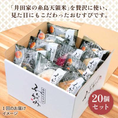 ふるさと納税 糸島市 【全12回定期便】【玄米】冷凍 おむすび 20個(10種×各2個)セット[ANL007] |  | 01