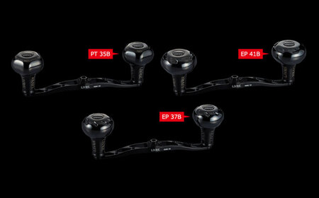 LIVRE リブレ FullComp クランク130 EP 37Bノブ (右巻用)シマノ用(オールブラック)  / 釣り具 釣り用品 釣り アウトドア 亀山市 / 有限会社メガテック[AMBB250-