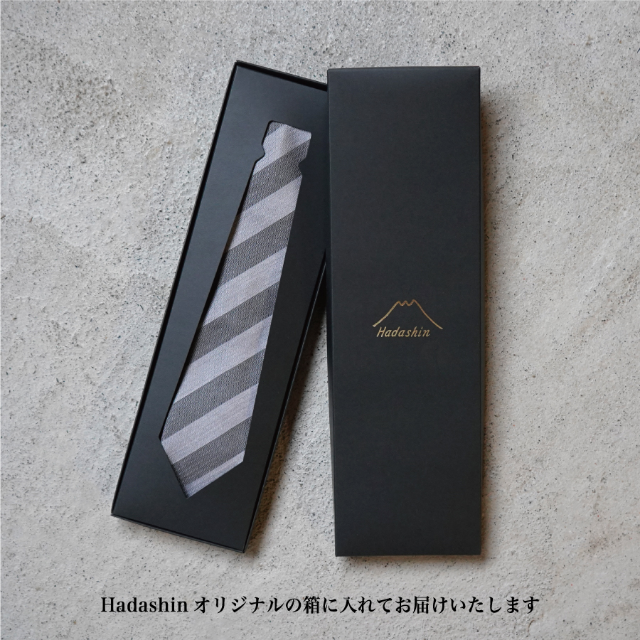【Hadashin】トップ糸ネクタイ 203 (ネイビー)