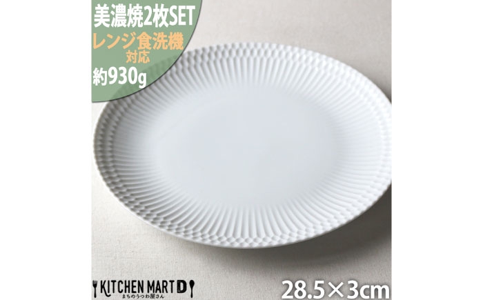 
            【美濃焼】【選べる3色】 さざなみ 28丸皿 2枚セット 瑞浪市 / 小田陶器 JS企画 皿 お皿 プレート 食器 [AZAZ288]
          