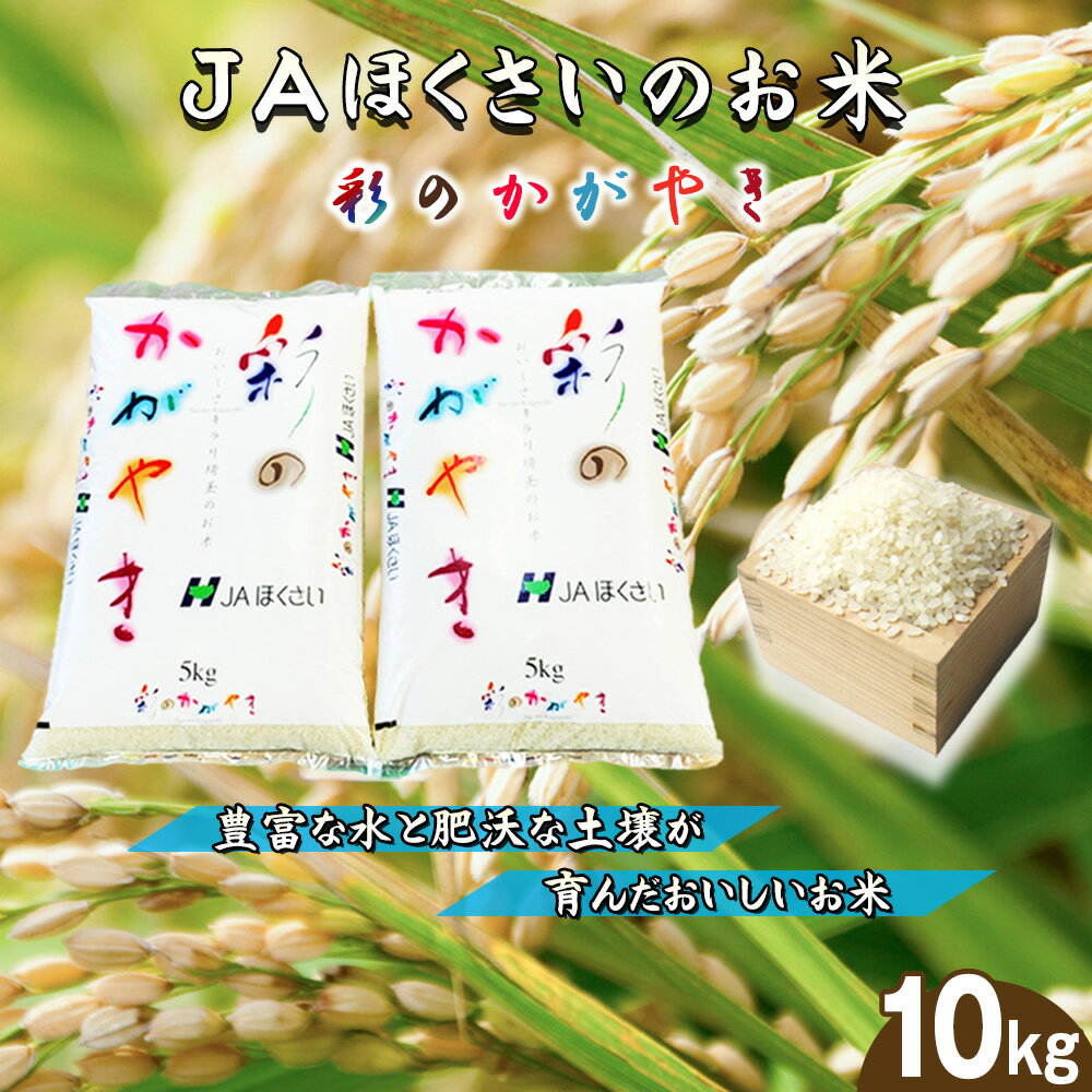 【ふるさと納税】鴻巣市産「彩のかがやき」5kg×2（10kg） ／ 令和7年産 新米 2025年産 米 精米 お米 10キロ ご飯 ブランド米 美味しい さっぱり 甘み 送料無料 埼玉県［No.571］