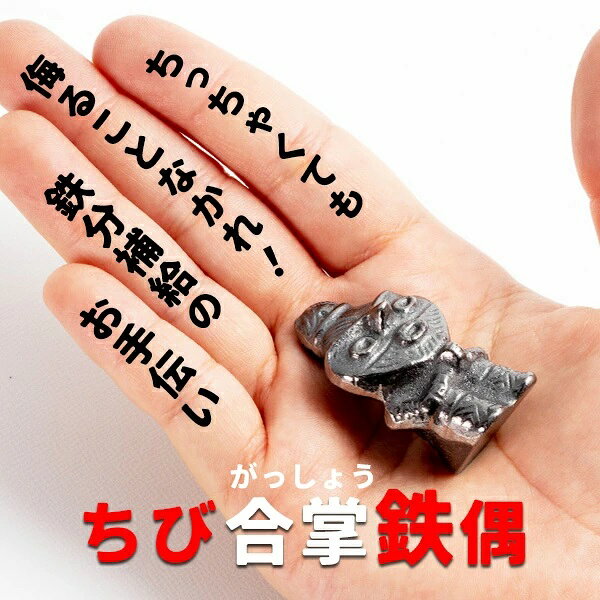 【ふるさと納税】鉄分補給に最適 南部鉄器【縄文ちび鉄偶】かわいい合掌鉄偶 1体 伝統工芸品【楽天】