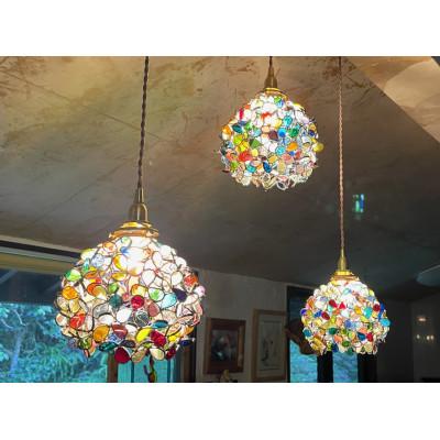 ふるさと納税 那珂川市 【ステンドグラスのある暮らし】カラフル(ペンダントランプ) |  | 03