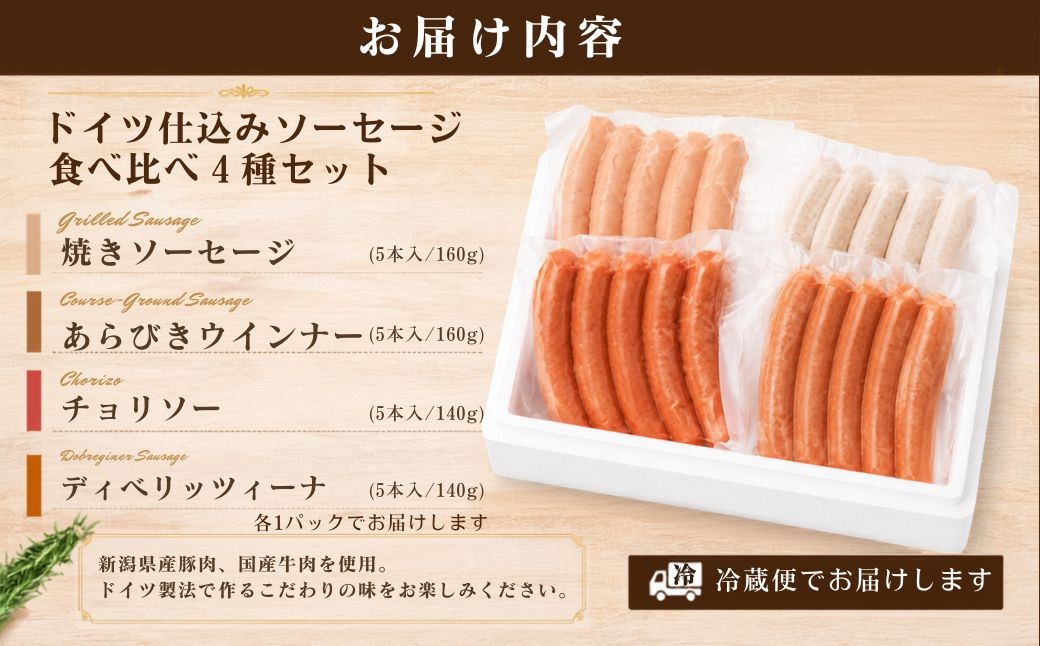 ドイツ仕込みソーセージ食べ比べセット