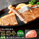 【ふるさと納税】黒樺牛 肉厚サーロインステーキ 計600g 300g×2パック 肉 お肉 牛肉 黒毛和牛 和牛 ステーキ サーロイン 国産 冷凍 熊本県 送料無料