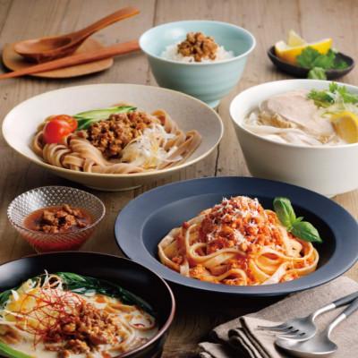 ふるさと納税 せたな町 半島食堂『十八番』ギフトセット(白米麺・玄米麺・ラー油・ボロネーゼ) |  | 01