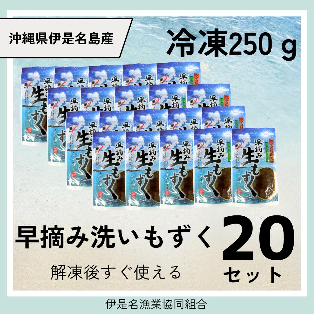 
            伊是名島産早摘み洗いもずく冷凍250ｇ　20セット
          