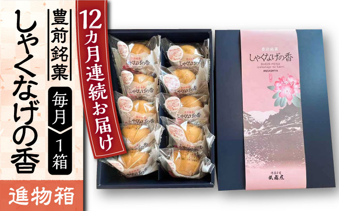 
            【全12回定期便】【進物箱】しゃくなげの香 10個入り《豊前市》【武蔵屋】お中元 ギフト 贈り物 和菓子 [VBU022]
          