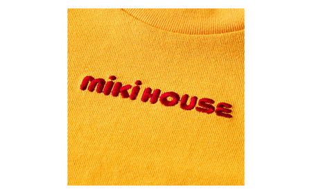 ベビー服 ミキハウス 丸ロゴ半袖Ｔシャツ【黄ー130】ベビー