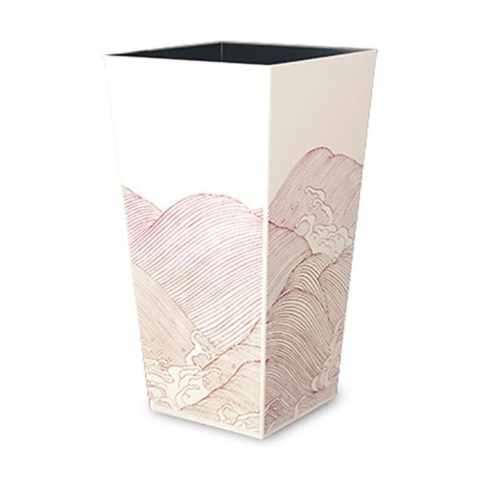 【ふるさと納税】蒔絵調 ダストボックス L角 9.5L 波ホワイト タツクラフト 【Tk150w】 | ゴミ箱 Bosk バスク キッチン ペール キッチン 橋本達之助工芸 TATSU-CRAFT おしゃれ 送料無料 ごみ箱 ダストボックス くず入れ 日本製