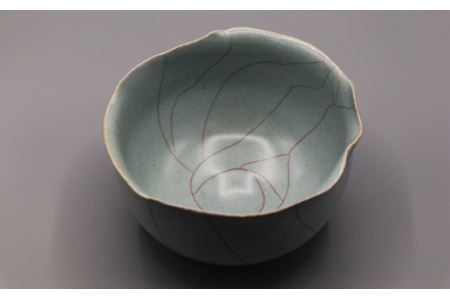 茶碗（青瓷）明石大（あかし ひろき）作【埼玉県 久喜市 特産 陶芸 陶器 焼き物 器 うつわ お椀 茶碗】